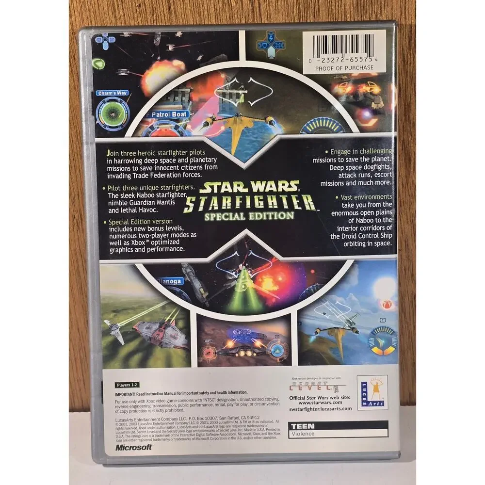 Star Wars Starfighter Special Edition Platinum Hits Xbox CIB Complete